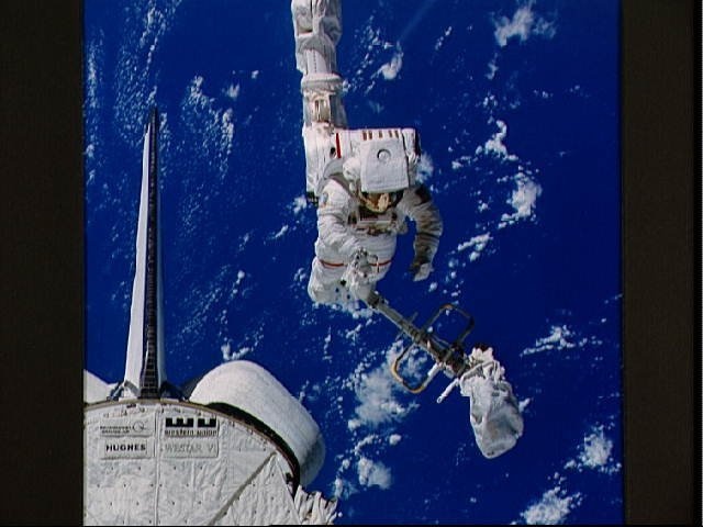 View of Astronaut Bruc McCandless during EVA