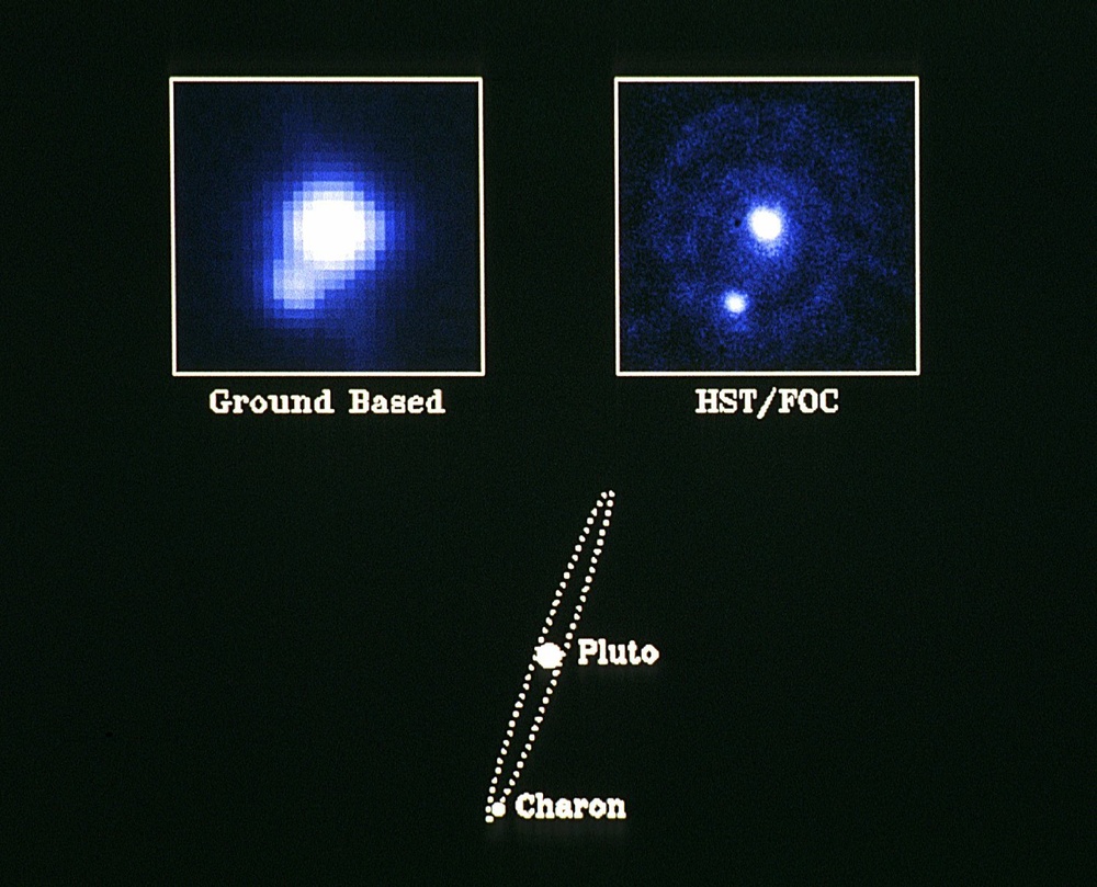 First ESA Faint Object Camera Science Images Pluto - the &quot;Double Planet