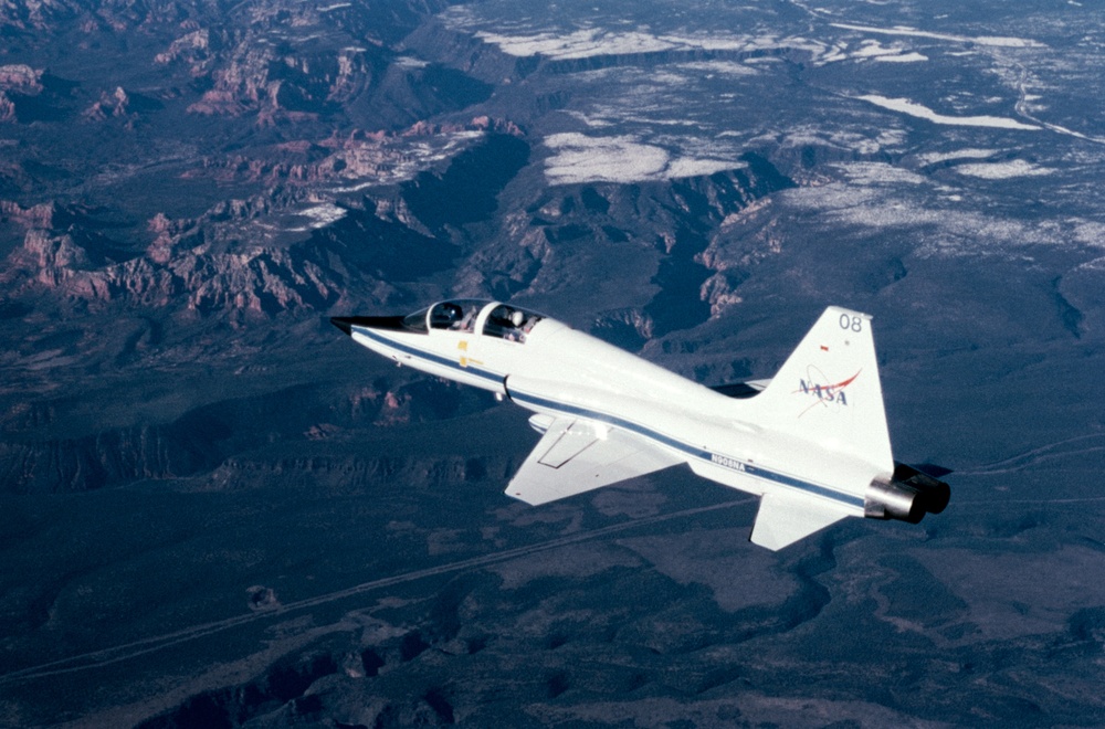 Views of T-38 aircraft in flight