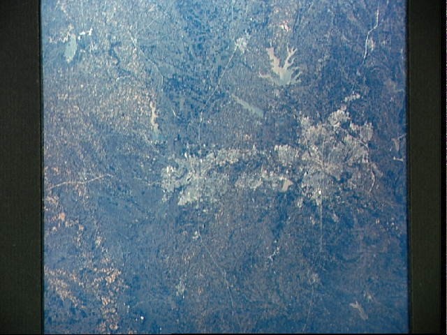 Dallas-Fort Worth, Texas as seen from the Apollo 6 unmanned spacecraft