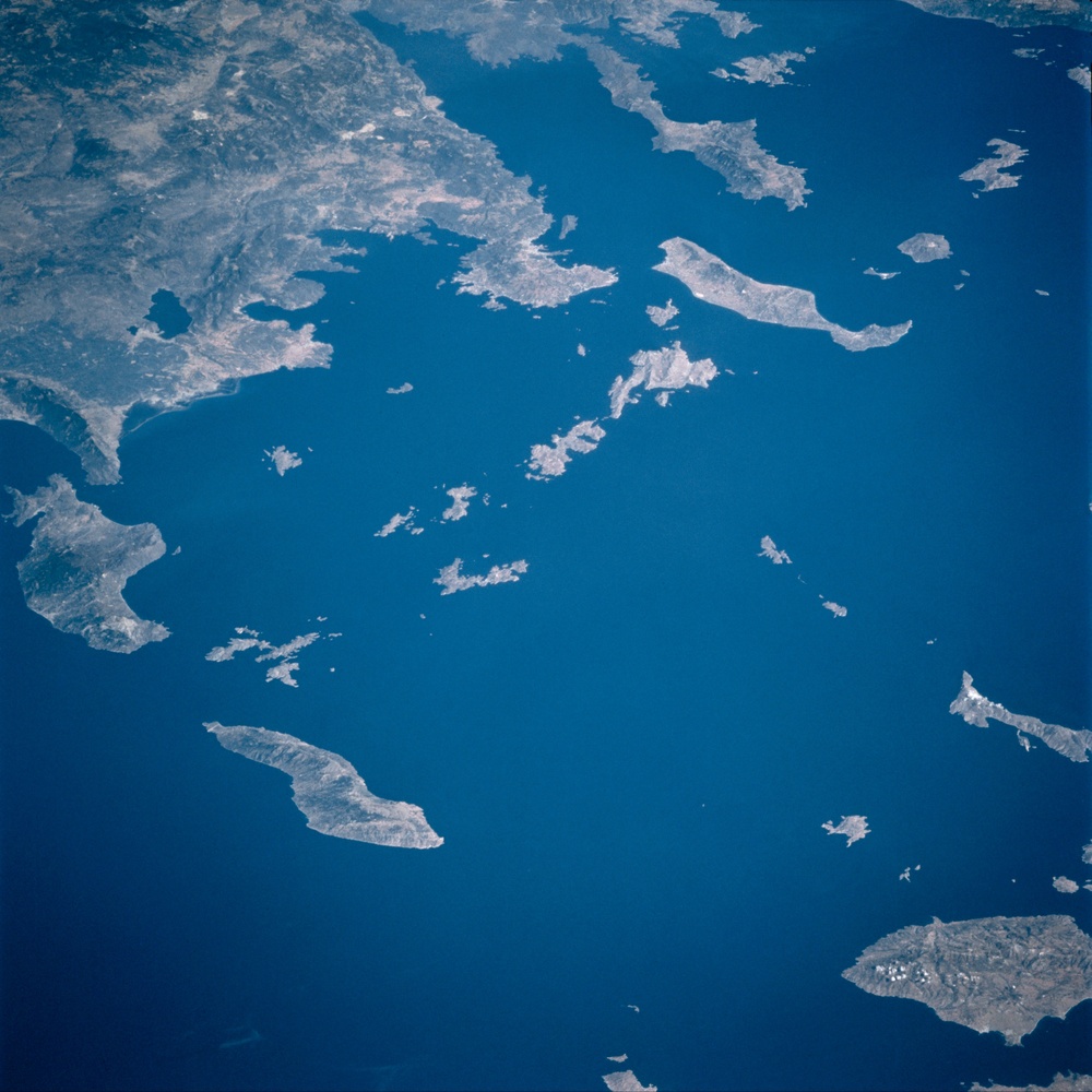 Greek Islands and Turkey taken from Atlantis during STS-106