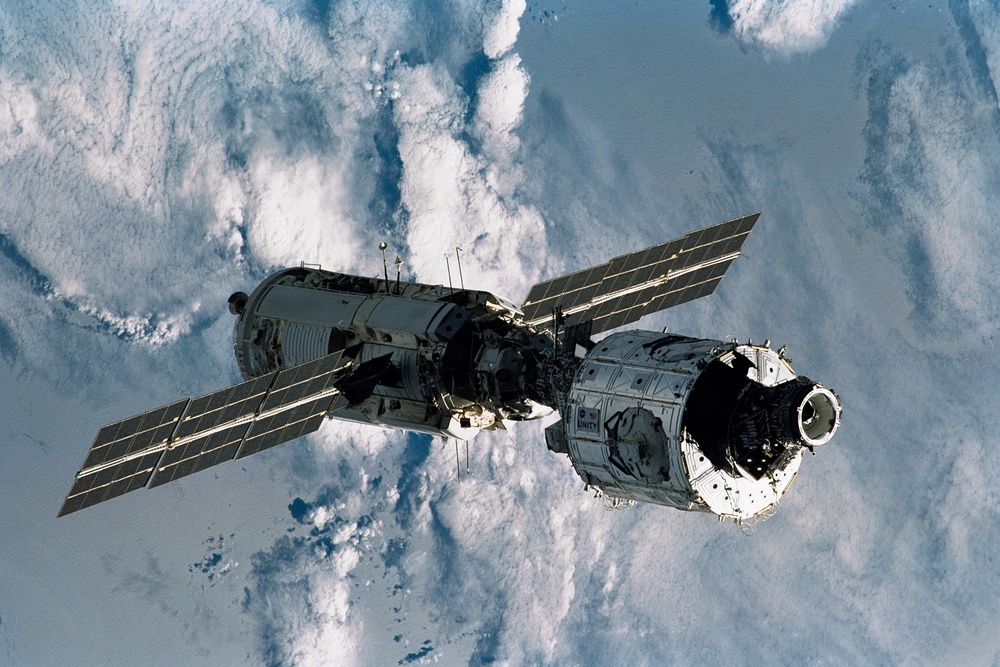 Views of the free-flying ISS taken during the fly-around by STS-88
