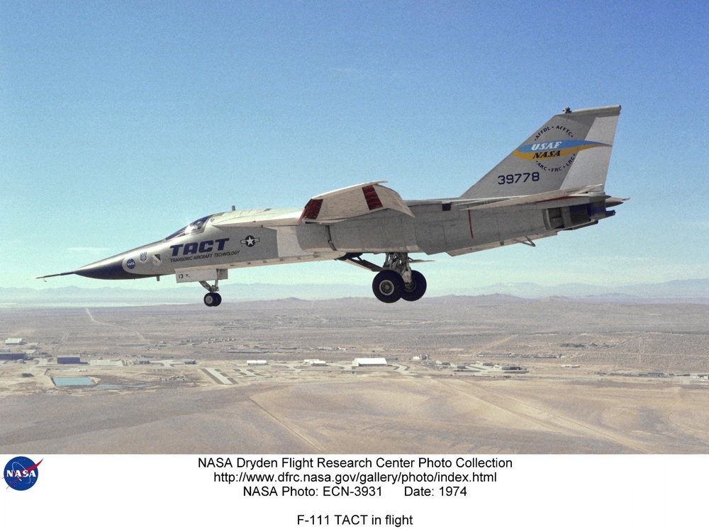 F-111 TACT in flight