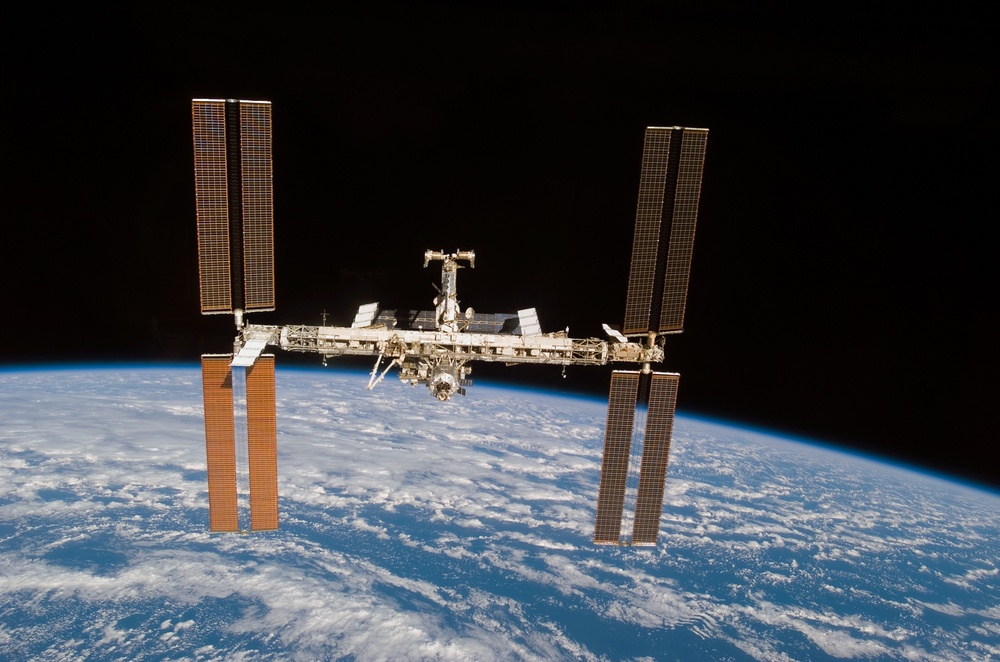 ISS during departure of the STS-117 Space Shuttle Atlantis
