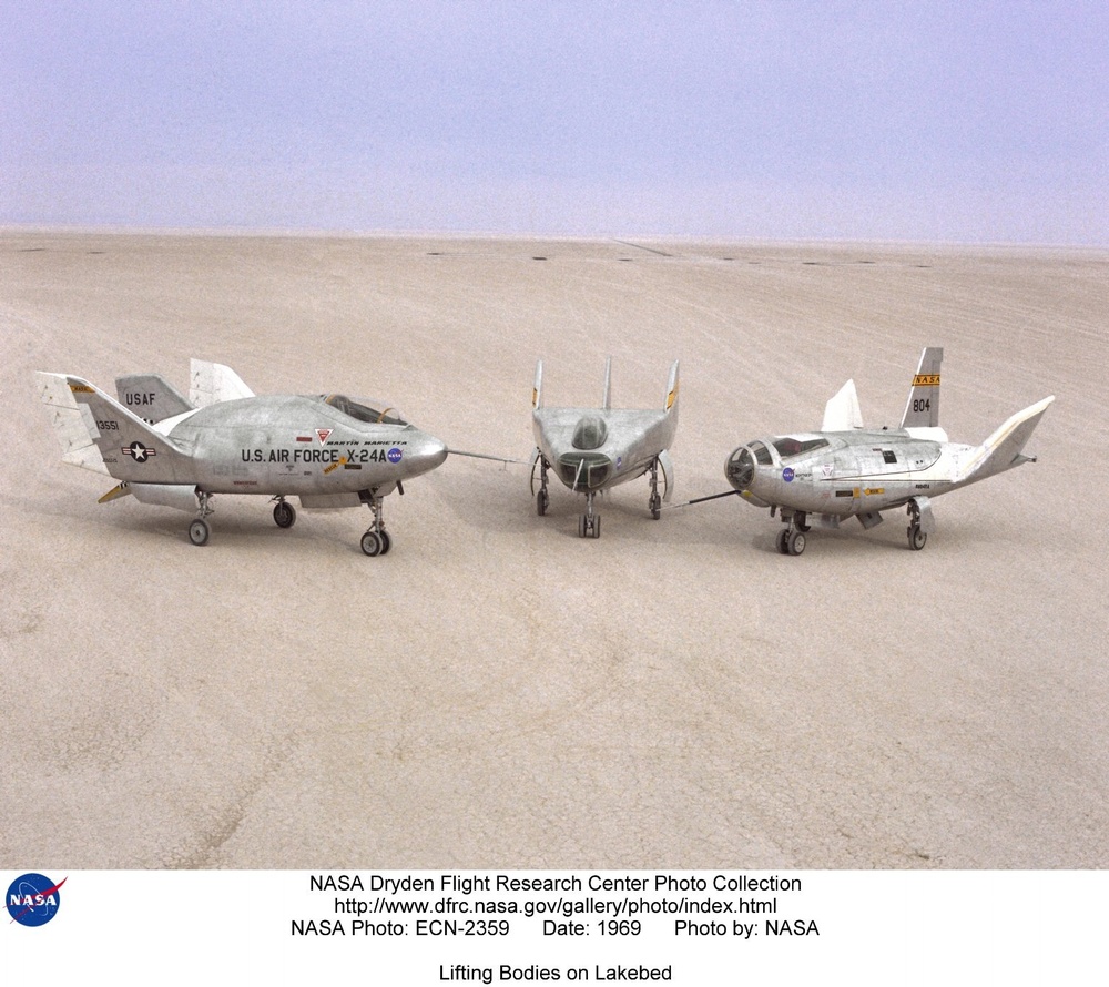 Lifting Bodies on Lakebed