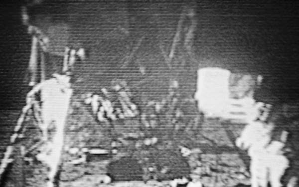 Telecast of Astronauts Armstrong and Aldrin by the Lunar Module