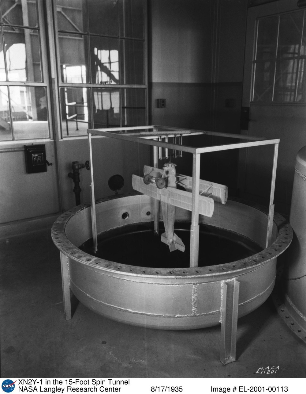 XN2Y-1 in the 15-Foot Spin Tunnel