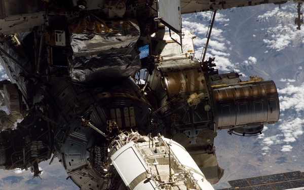 View of the ISS taken during flyaround by STS-114 crew