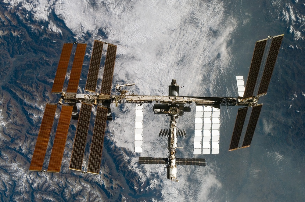 Fly-around view of the ISS by the STS-120 crew