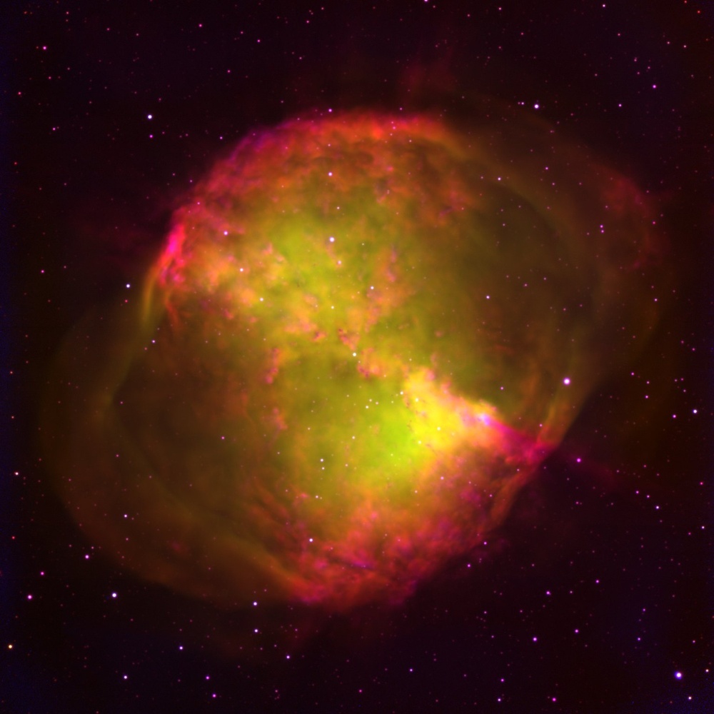 Close-up of M27, the Dumbbell Nebula