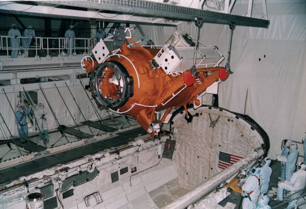 Russian Docking Module is lowered