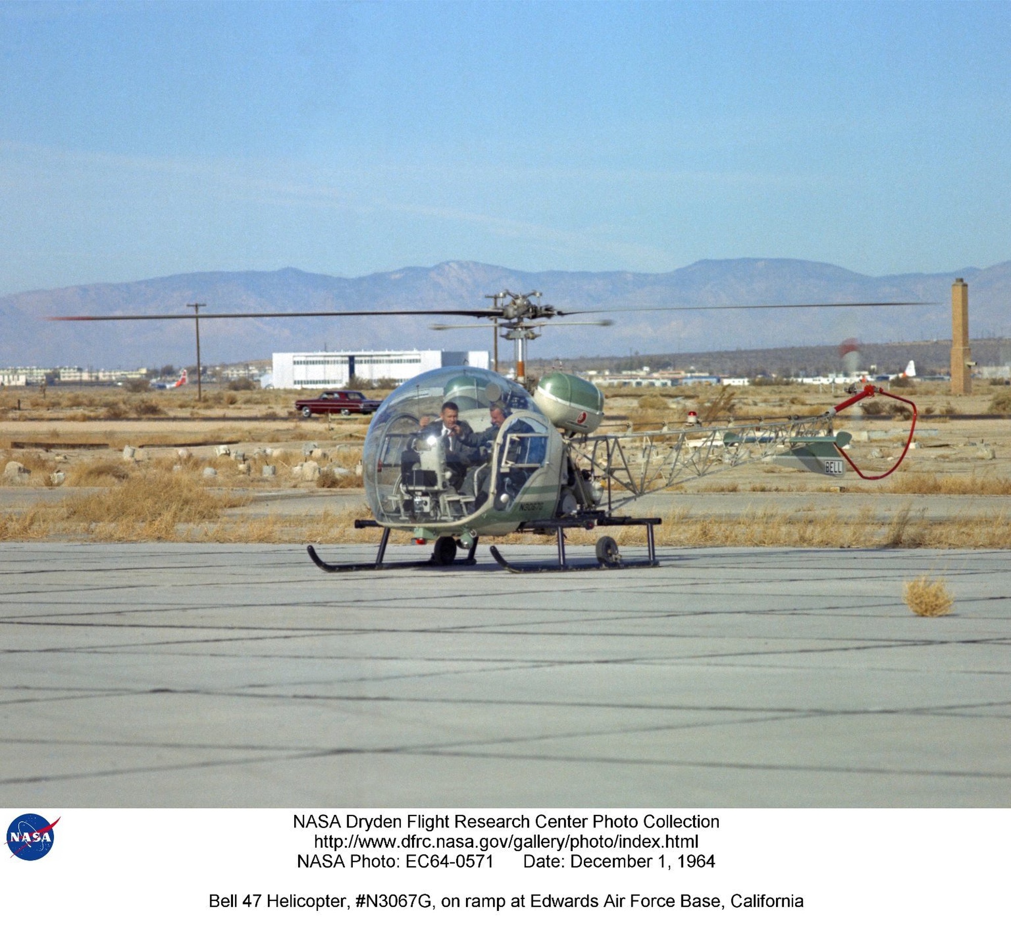 DVIDS - Images - Bell 47 Helicopter, #N3067G, on ramp at Edwards