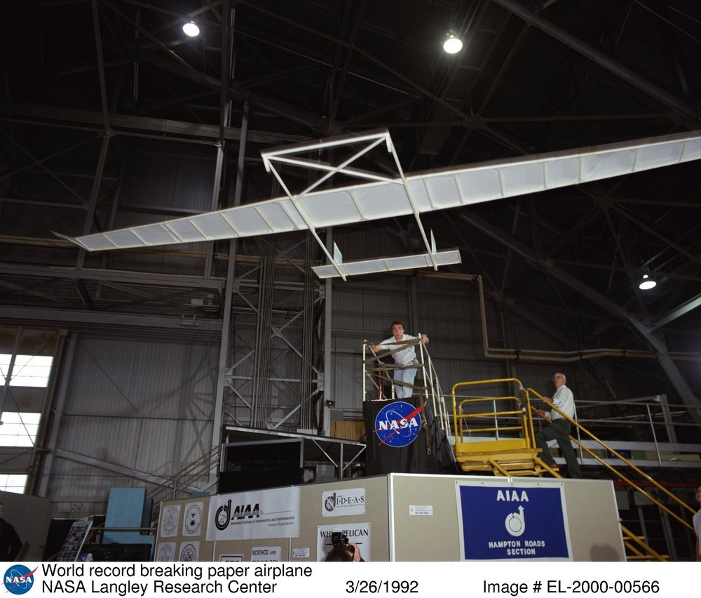 World record breaking paper airplane