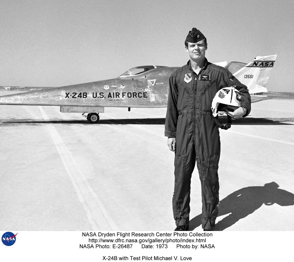 X-24B with Test Pilot Michael V. Love
