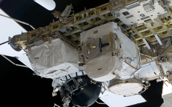 View of MS Williams transporting the new CMG during EVA 2
