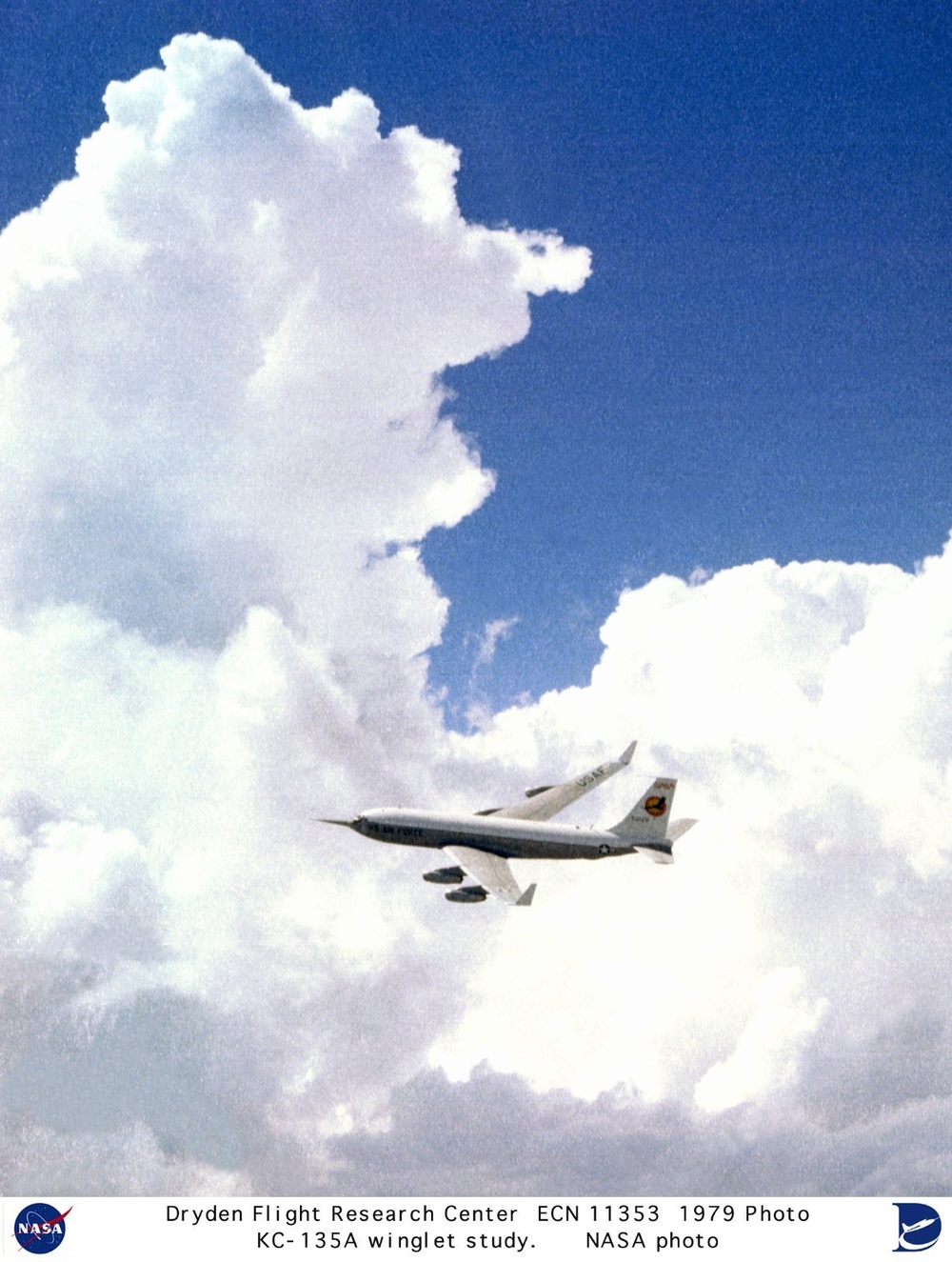 KC-135A in flight - winglet study