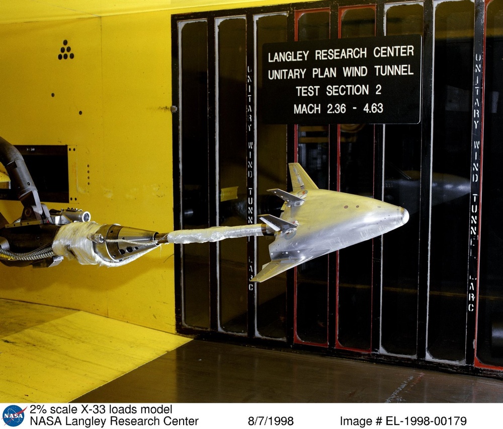 2% scale X-33 loads model