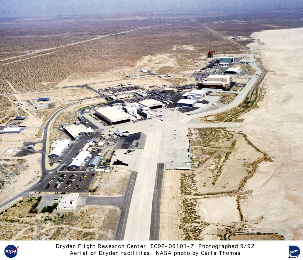 Aerial photo of NASA Dryden Flight Research Facility