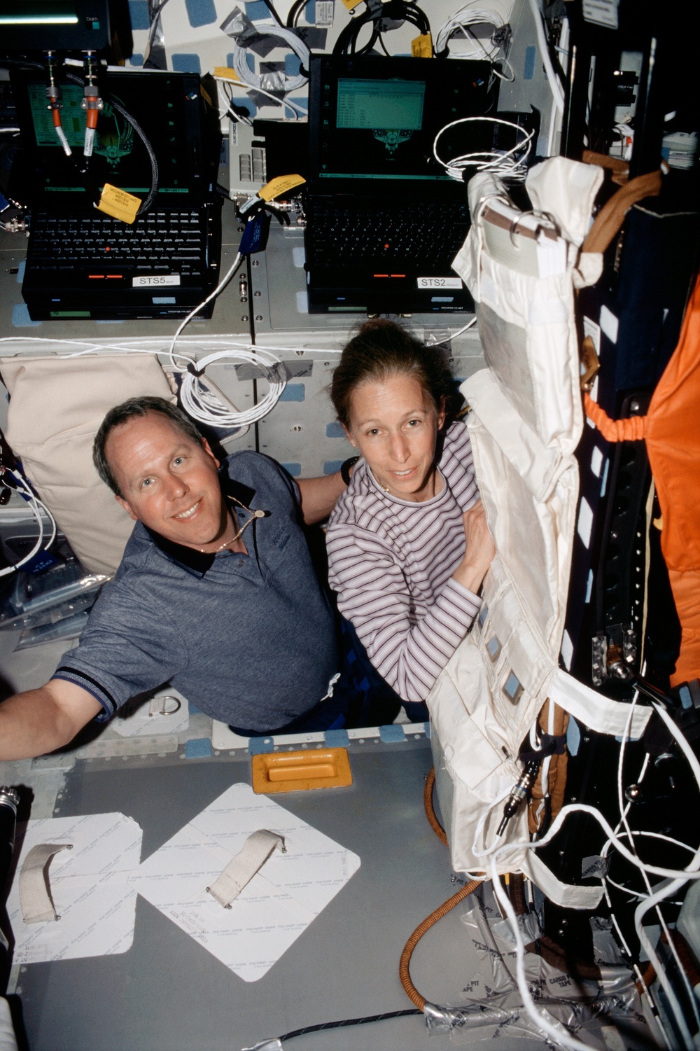 MS Jones and Ivins in interdeck hatch