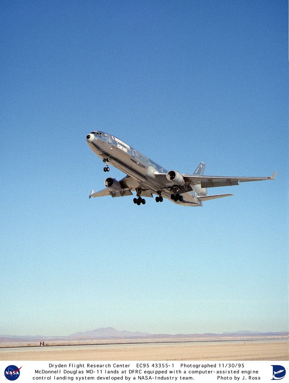 MD-11 PCA - landing at DFRC