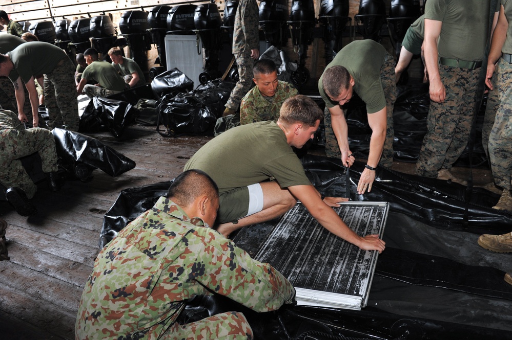 Marines deploy in combat rubber raiding craft