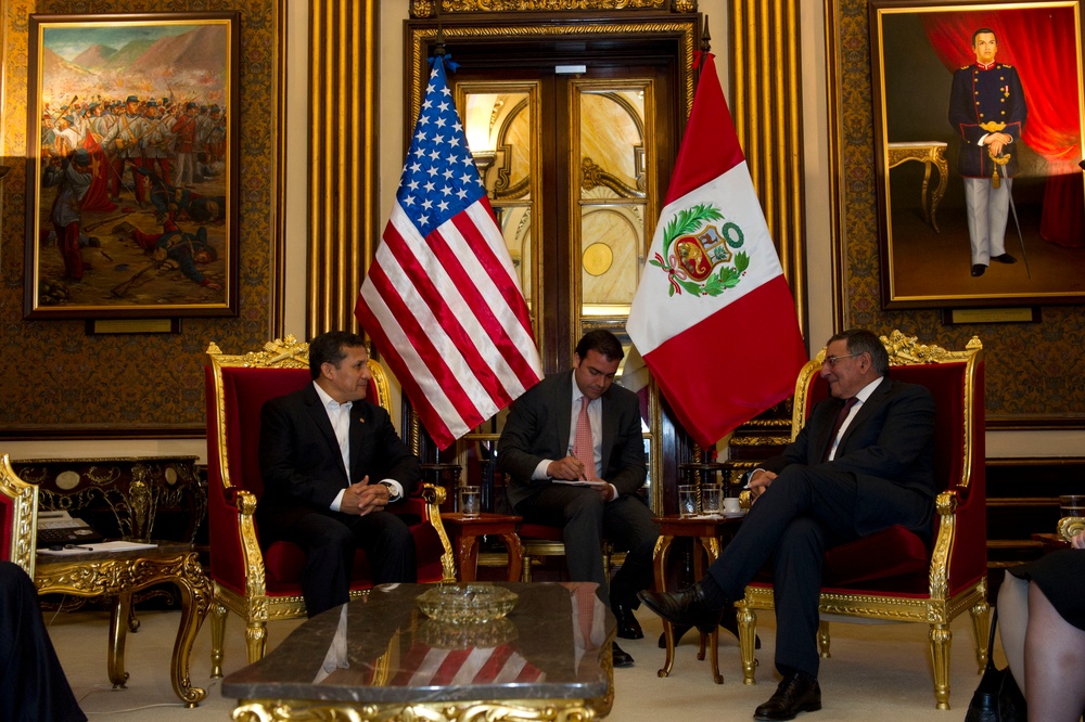 Defense secretary Panetta in Peru