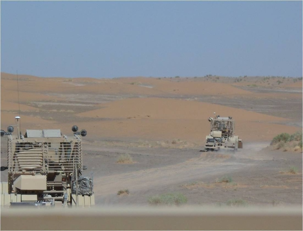 818th Engineer Company conducting Route Clearance