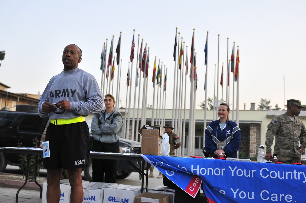 Army 10-Miler Shadow Run at Camp Eggers, Afghanistan