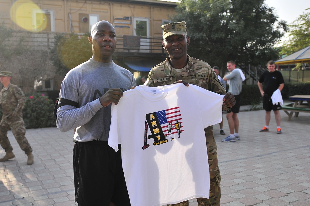 Army 10-Miler Shadow Run at Camp Eggers, Afghanistan