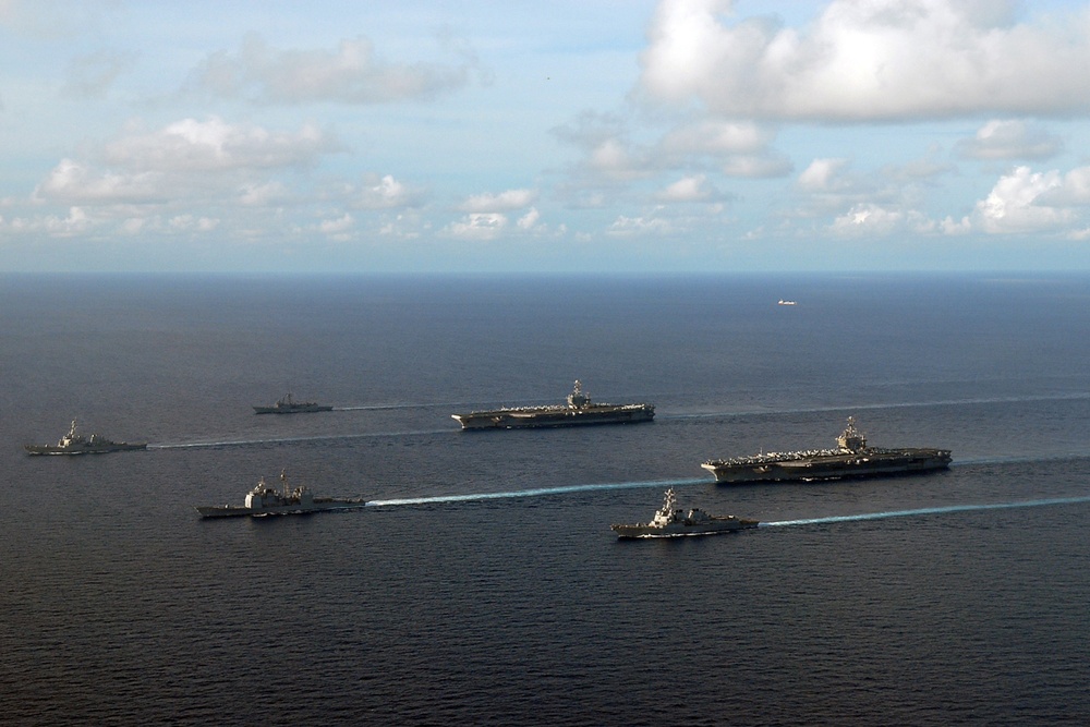 Strike groups exercise in Asian, Pacific region