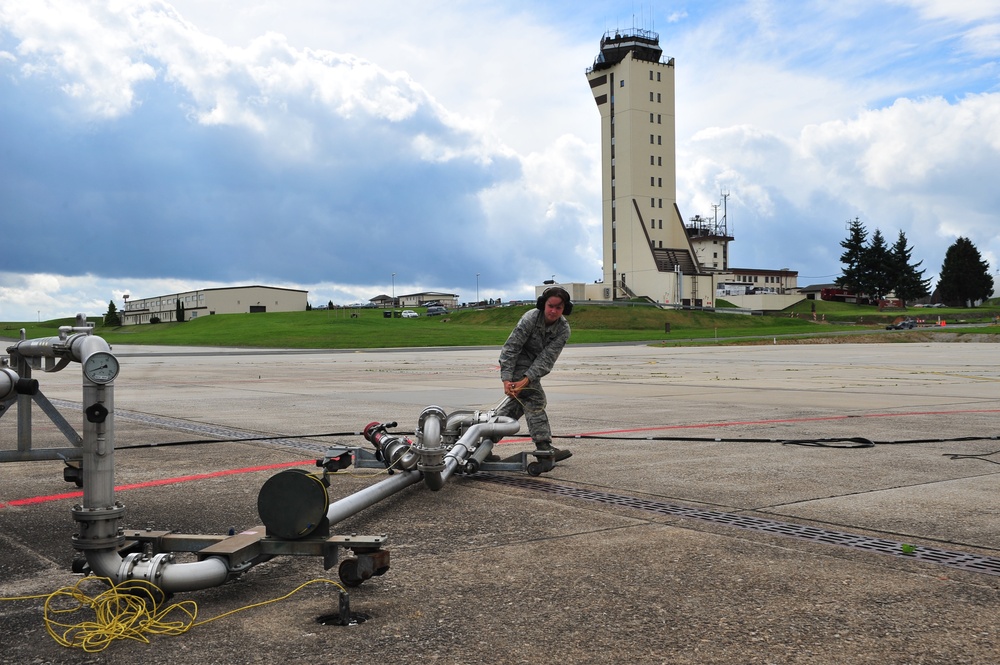 Fuel distribution shop keeps aircraft fueled for flight, fight
