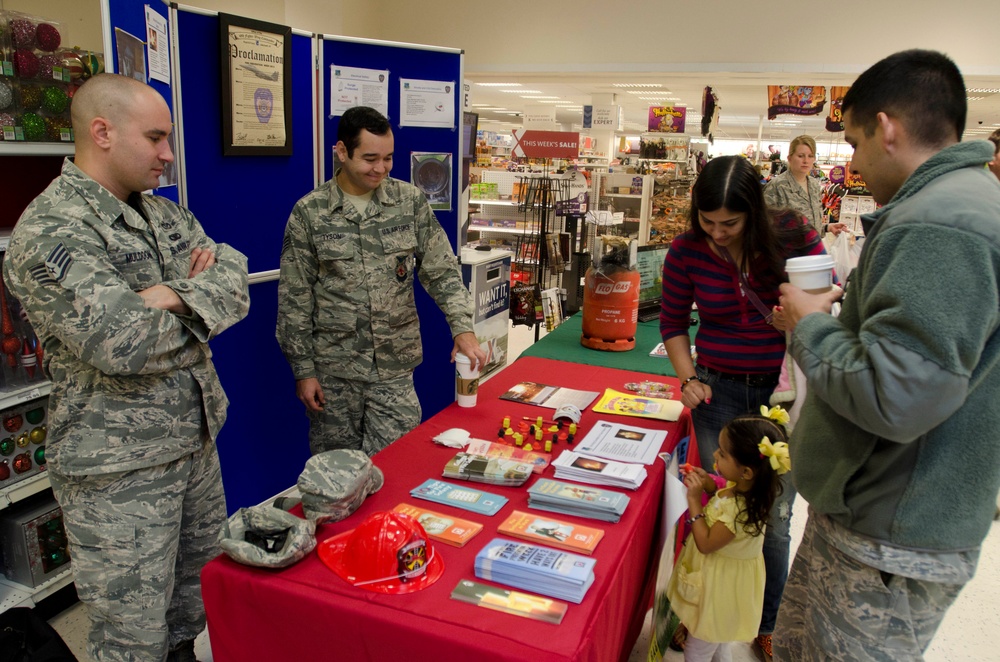 Sparky, firefighters bring Fire Prevention Week to Lakenheath Exchange