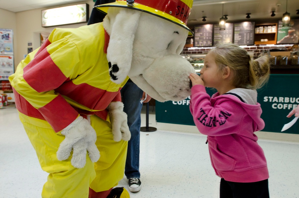 Sparky, firefighters bring Fire Prevention Week to Lakenheath Exchange