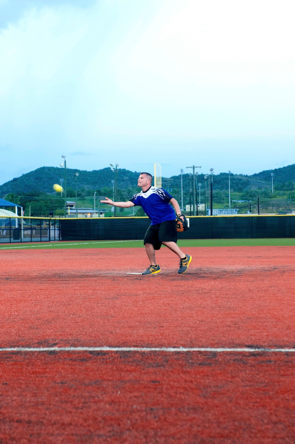 Pitcher during Guantanamo Bay Columbus Day Softball Tournament