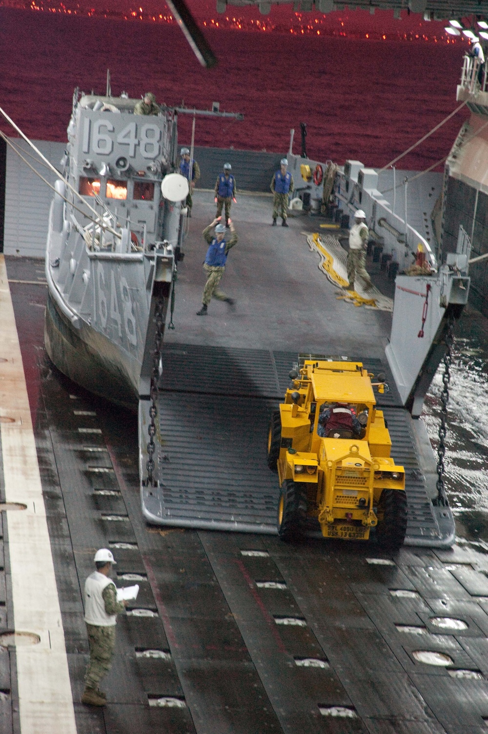 Boxer crew performs well deck exercises