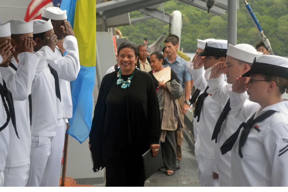 Independence Day reception held aboard USS Benfold in Palau