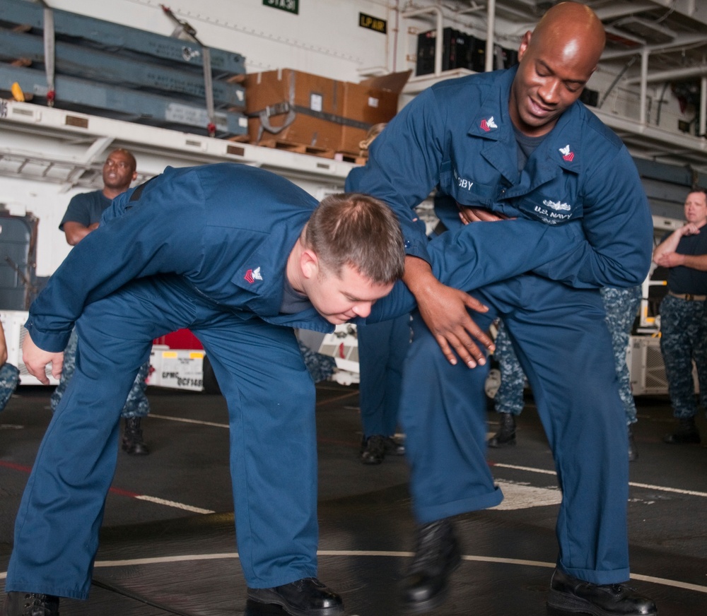 USS Peleliu crew conducts training exercises