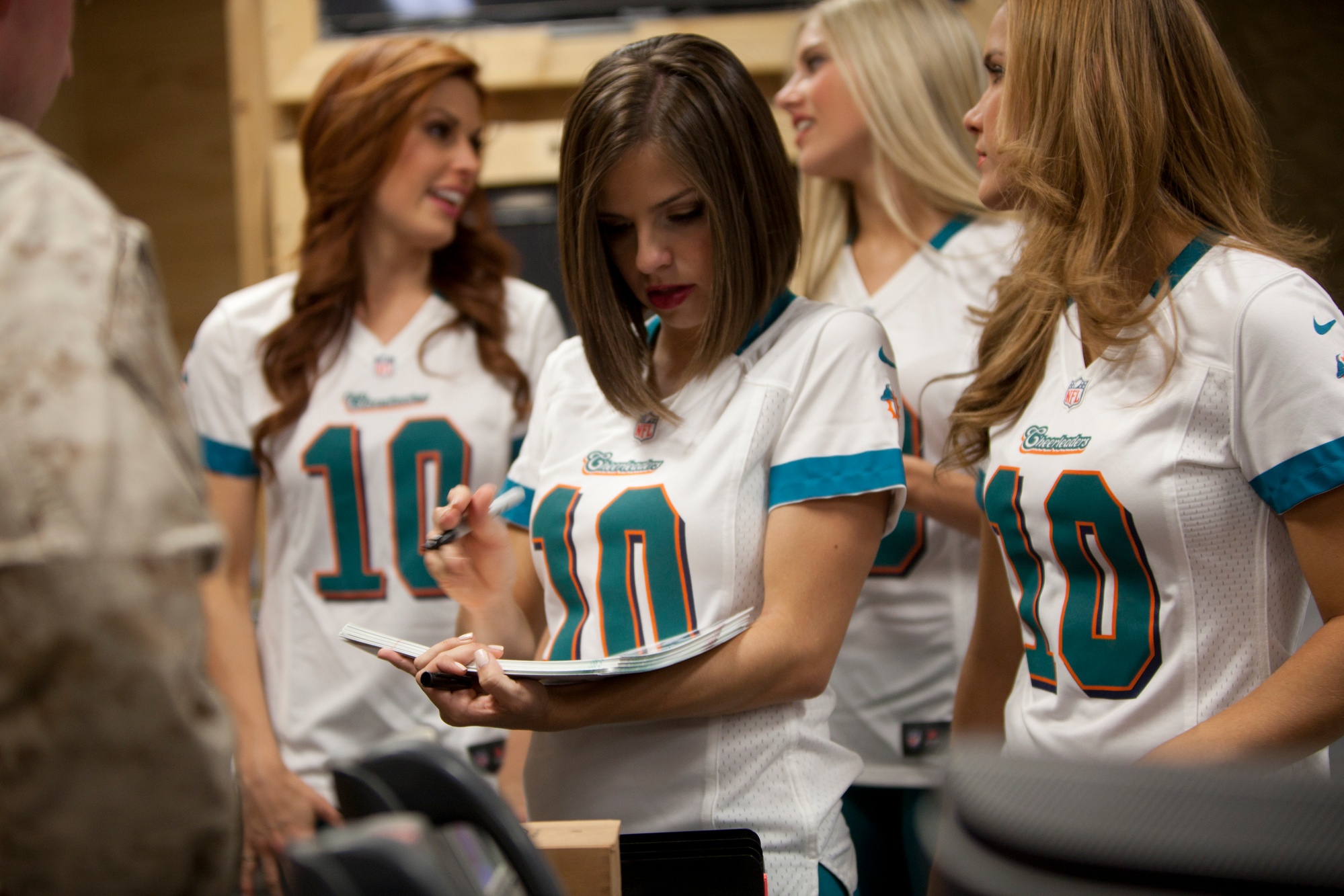 DVIDS - Images - Miami Dolphins cheerleaders, former players visit