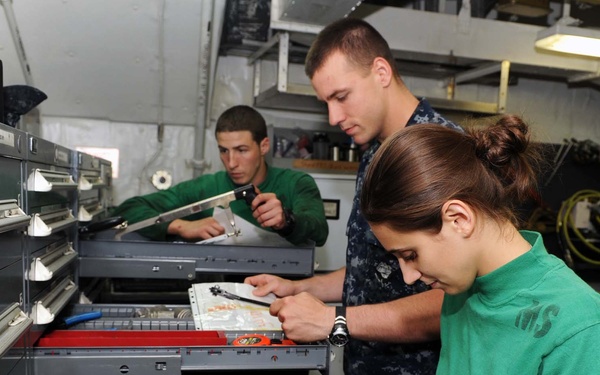 George H.W. Bush conducts carrier qualifications in the Atlantic Ocean