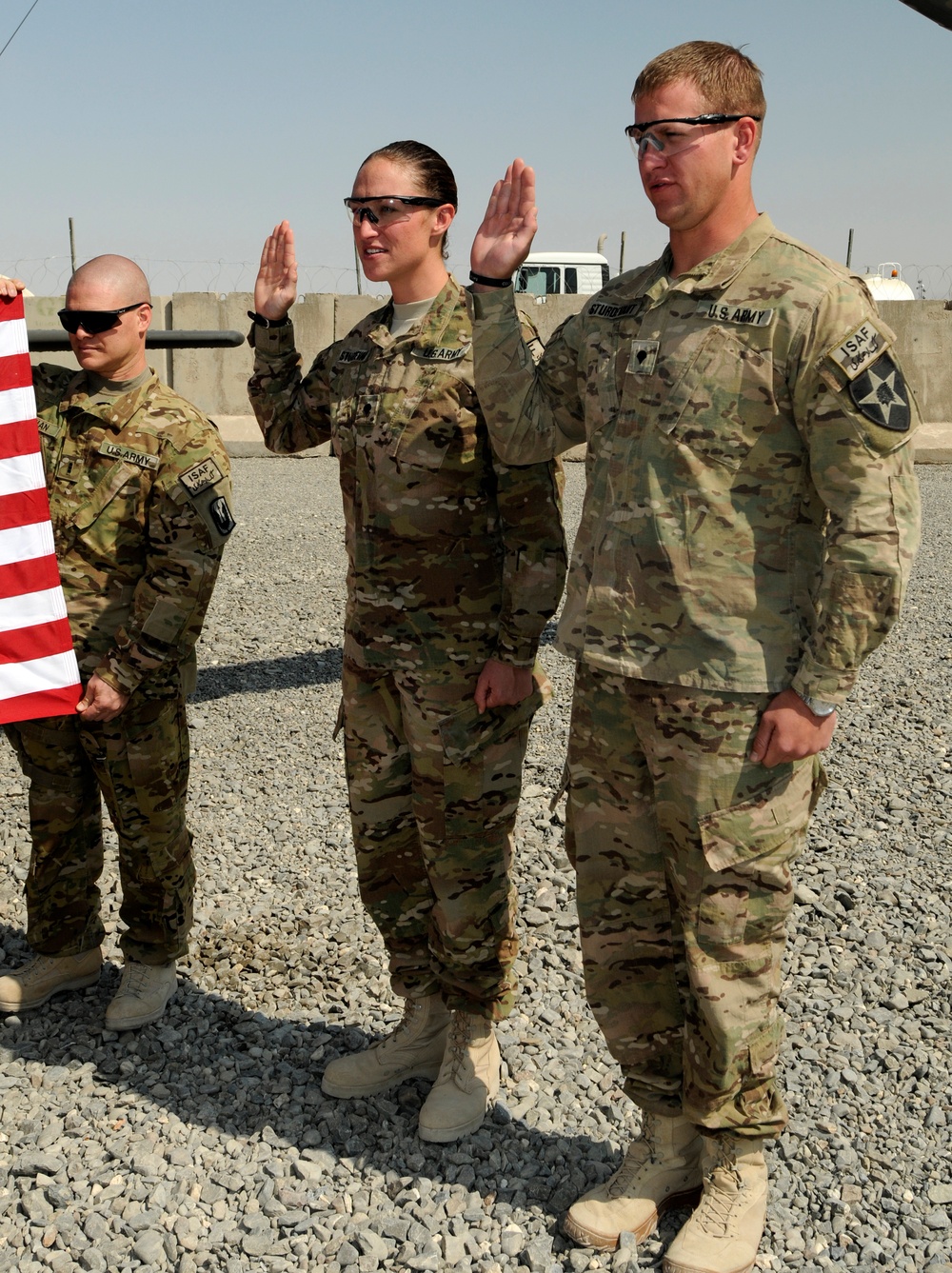 Married soldiers re-enlist at FOB Spin Boldak, Afghanistan