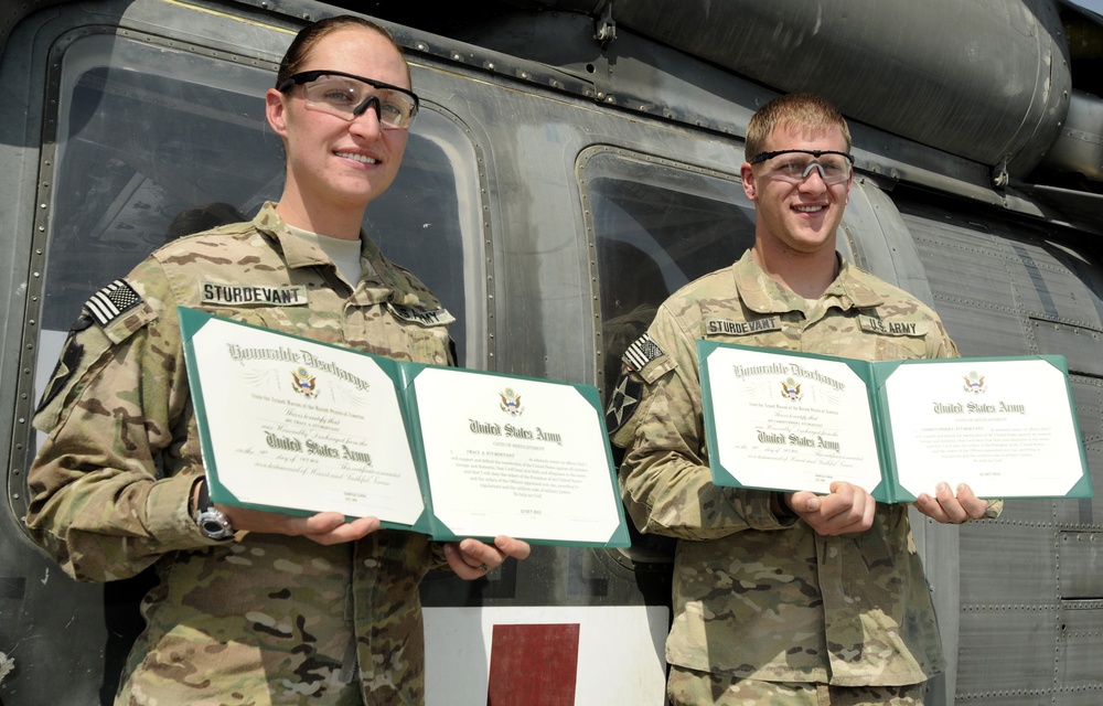 Married soldiers re-enlist at FOB Spin Boldak, Afghanistan