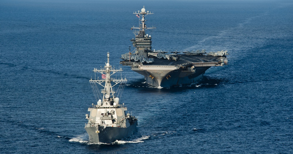 USS Paul Hamilton and USS George Washington