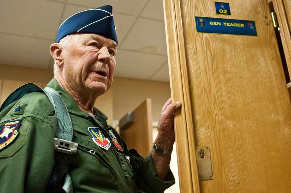 Retired Brig. Gen. Yeager's flight