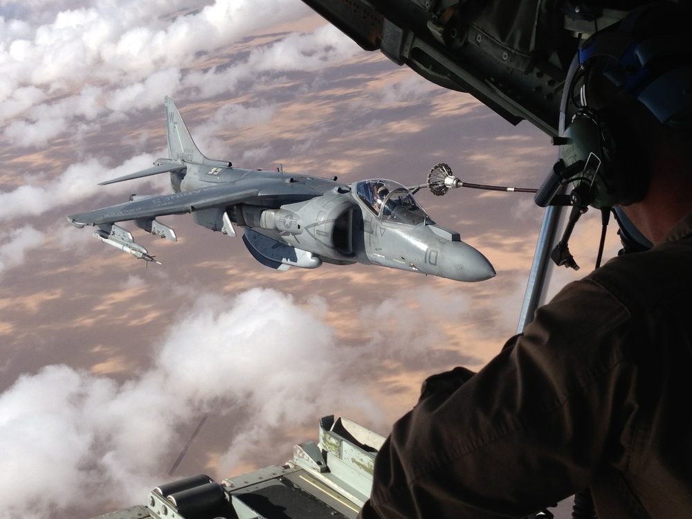 Hercules keeps Harriers flying high over Yuma during WTI
