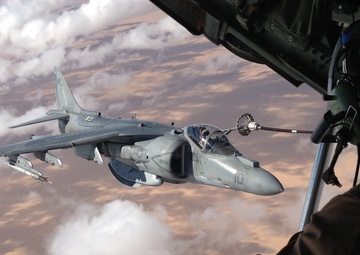 Hercules keeps Harriers flying high over Yuma during WTI