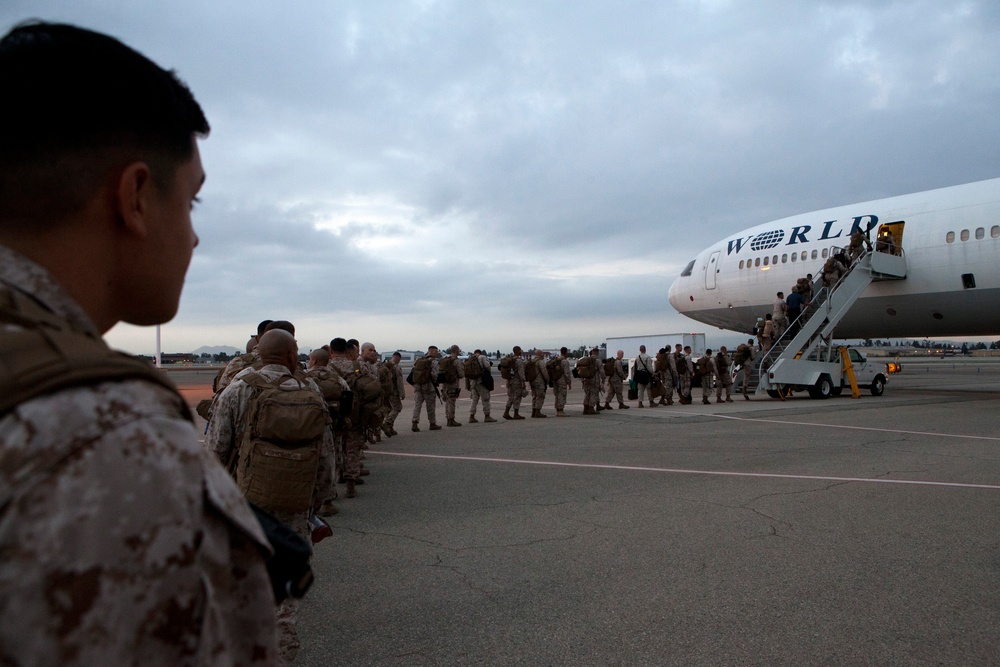 RCT-7 Marines depart for Afghanistan