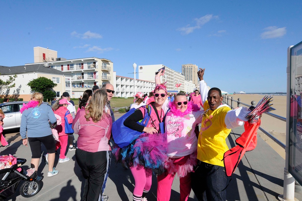 USS Wasp Junior Enlisted Association participating in the Virginia Beach Annual Breast Cancer walk