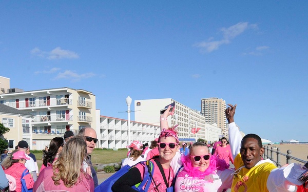 USS Wasp Junior Enlisted Association participating in the Virginia Beach Annual Breast Cancer walk