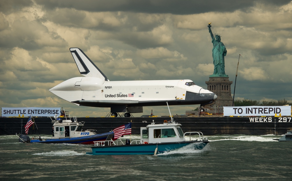 Space Shuttle Enterprise Move to Intrepid (201206060002HQ)