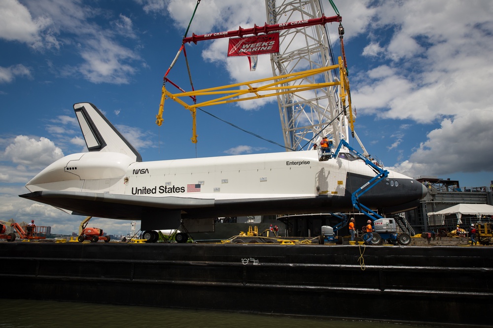 Space Shuttle Enterprise Move to Intrepid (201206060016HQ)